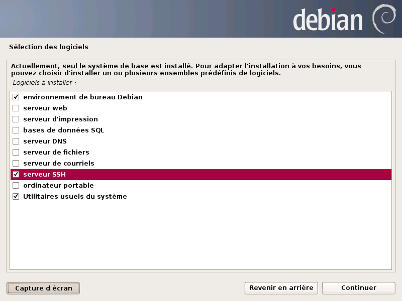 Installation des logiciels